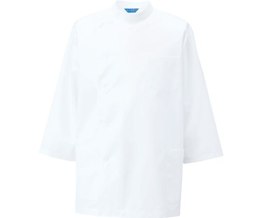 KAZEN メンズ医務衣 七分袖 白 3L 130-70 3L 1枚（ご注文単位1枚）【直送品】