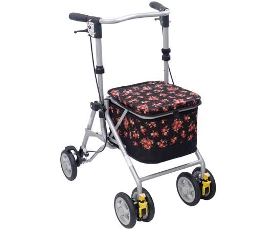 島製作所 四輪歩行車 シンフォニースリムBOX フローラルBR  1個（ご注文単位1個）【直送品】