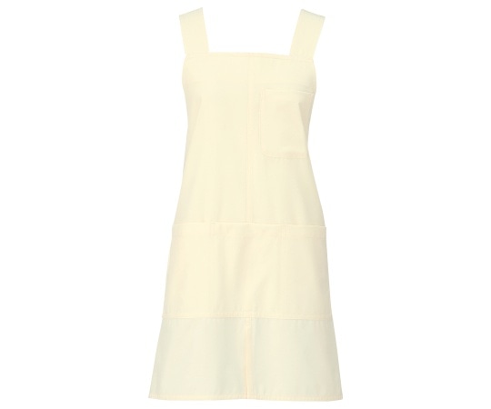 KAZEN エプロン(ショート丈) クリーム 4L 914-74 4L 1枚(ご注文単位1枚)【直送品】