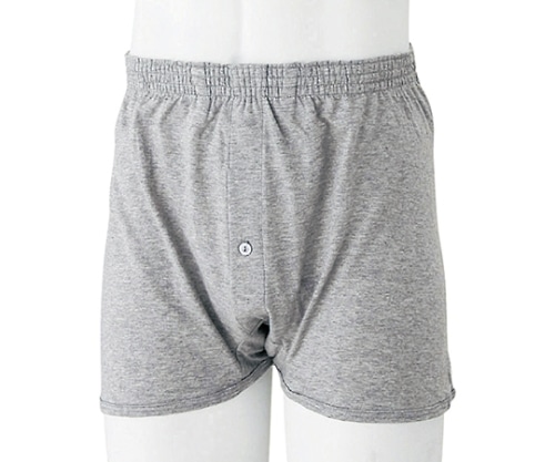 ケアファッション 紳士ニットトランクス 杢グレー LL 01860 1枚（ご注文単位1枚）【直送品】