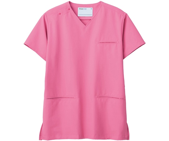 ミドリ安全 作業服 メディカルウェア ベルデクセル 男女兼用 セットアップスクラブ VEM6000上 ピンク 5L VEM6000-UE-5L 1着（ご注文単位1着）【直送品】