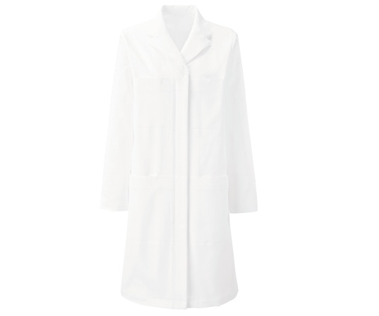 KAZEN レディスドクターコート ホワイト M YW25-1 M 1枚（ご注文単位1枚）【直送品】