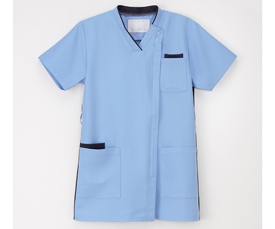 ナガイレーベン 男女兼用スクラブ スカイブルー S RT-5402 1枚（ご注文単位1枚）【直送品】