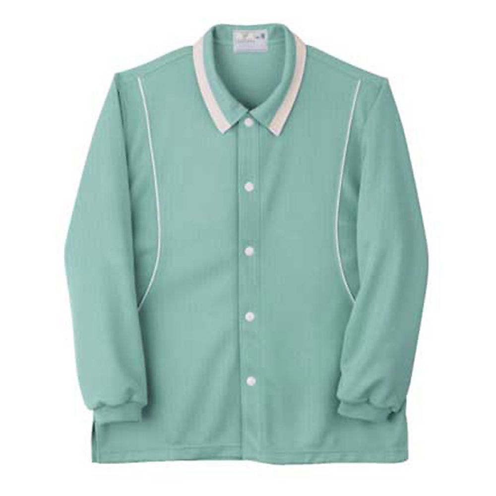 KIRAKU（トンボ） 前開きシャツ エメラルドグリーン LL（身丈72cm） CR832-46 LL 1枚（ご注文単位1枚）【直送品】