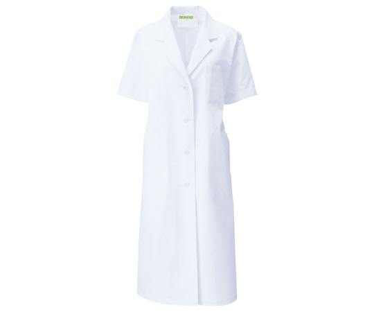 KAZEN レディス診察衣S型 半袖 白 3L 122-30 3L 1枚（ご注文単位1枚）【直送品】
