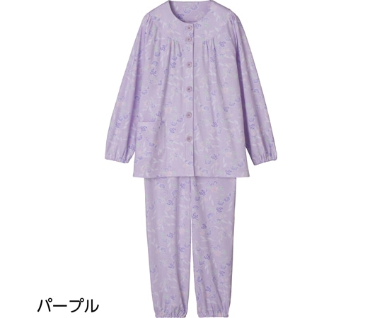 ケアファッション 大きめボタンパジャマ パープル S 98000 1着（ご注文単位1着）【直送品】