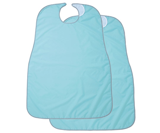 特殊衣料 食事前掛 2枚組（無地）ブルー 1031 1組（ご注文単位1組）【直送品】