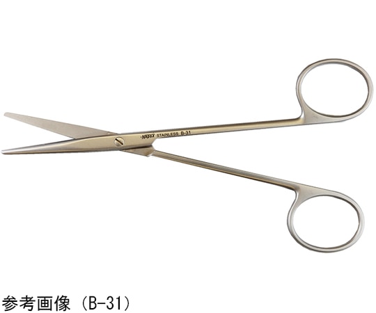 NAPOX 細型解剖用直剪刀 160mm B-31-160 1個（ご注文単位1個）【直送品】
