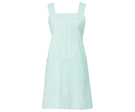 KAZEN エプロン（ショート丈） ミントグリーン L 914-72 L 1枚（ご注文単位1枚）【直送品】