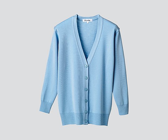 ディーフェイズ 抗ピル長袖ロングカーディガン サックス M D-1002 1枚（ご注文単位1枚）【直送品】