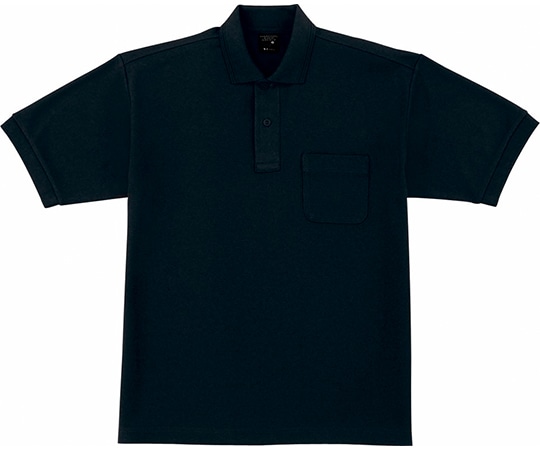 WHISEL（自重堂） 半袖ポロシャツ ブラック L 47614 1枚（ご注文単位1枚）【直送品】