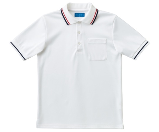 KAZEN ライン入りポロシャツ ホワイト 4L 236-10 4L 1枚（ご注文単位1枚）【直送品】