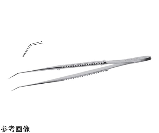NAPOX 先曲りマイクロ有鈎ピンセット（パーソン型） 95mm MA-66 1個（ご注文単位1個）【直送品】