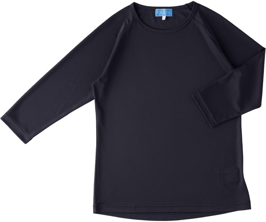 KAZEN インナーTシャツ（男女兼用）ネイビー M 233-08 1枚（ご注文単位1枚）【直送品】