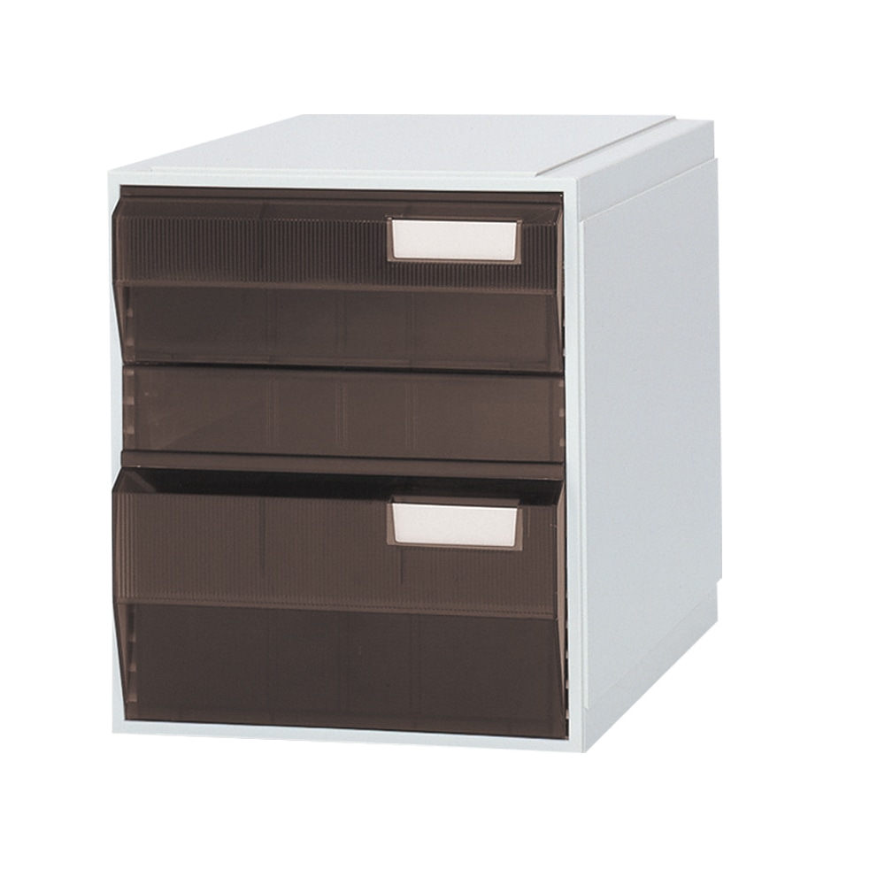 サカセ カセッター B4タイプ（引出 高・低各1段）アンバー HB4-006 1個（ご注文単位1個）【直送品】