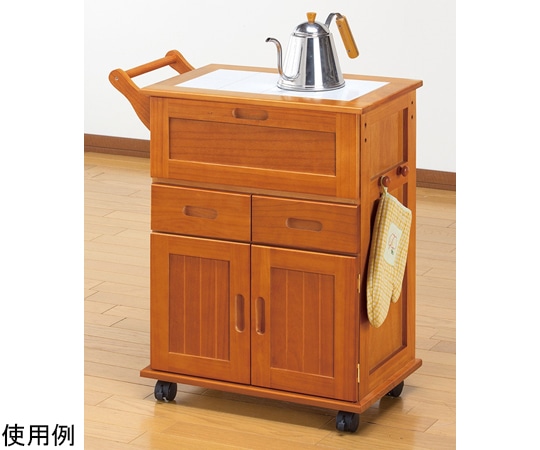 ファミリー・ライフ 天然木フラップ式キッチンワゴン 03562 1箱（ご注文単位1箱）【直送品】