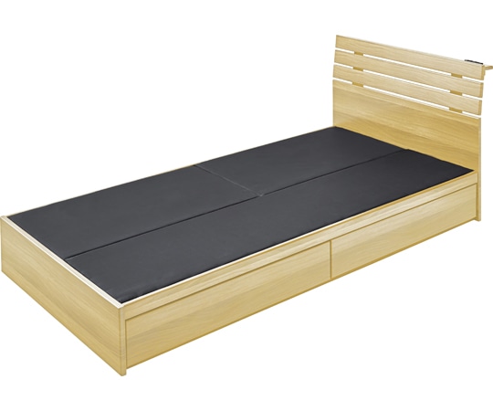 東谷 引き出し付ベッド ナチュラル B-90S-NA 1個（ご注文単位1個）【直送品】