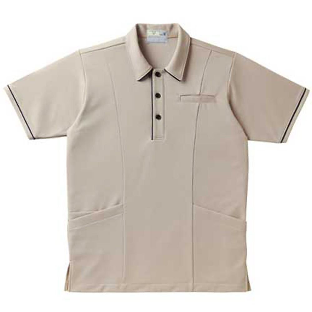 KIRAKU（トンボ） ケアワークシャツ ベージュ 4L（身丈82cm） CR141-28 4L 1枚（ご注文単位1枚）【直送品】