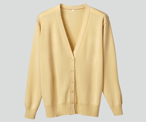 ディーフェイズ 抗ピル長袖カーディガン イエロー 4L D1001 1枚（ご注文単位1枚）【直送品】