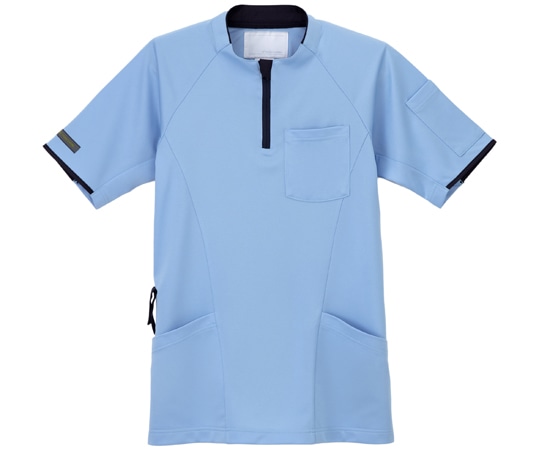 ナガイレーベン ニットシャツ ブルー SS JD-3167 1枚（ご注文単位1枚）【直送品】