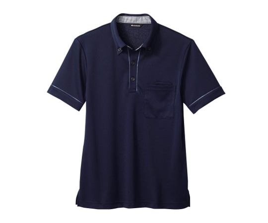 住商モンブラン ニットシャツ 兼用 半袖 ネイビー/ブルー L 32-5009 1枚（ご注文単位1枚）【直送品】