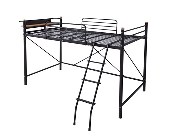 山善（YAMAZEN） 宮付きセミロフトベッド（ベッド下115cm） ダークブラウン HMSL2-1021（DBR） 1台（ご注文単位1台）【直送品】