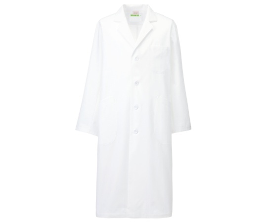 KAZEN メンズ診察衣S型長袖 白 3L 250-90 3L 1枚（ご注文単位1枚）【直送品】