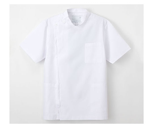 ナガイレーベン 男子横掛半袖 ホワイト S KES5167 1枚(ご注文単位1枚)【直送品】