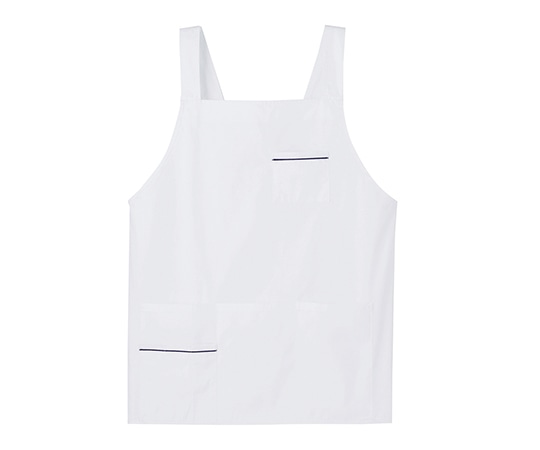 ディーフェイズ エプロン(ショート丈) マリンホワイト 4L~5L DE0001 1枚(ご注文単位1枚)【直送品】