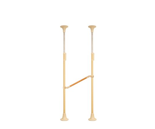 DIPPERホクメイ ベスポジBPZ 丸ベース ショート H型 木手すり 曲げ600 セット BPZ-H2100-20 1個（ご注文単位1個）【直送品】