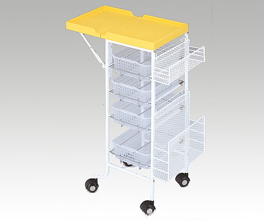 アズワン カウンターワゴン（C-196） イエロー 310（510）×330×840mm 11965 1台（ご注文単位1台）【直送品】