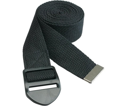 秦運動具工業 ヨガストラップ ロング ブラック YK375 1本（ご注文単位1本）【直送品】