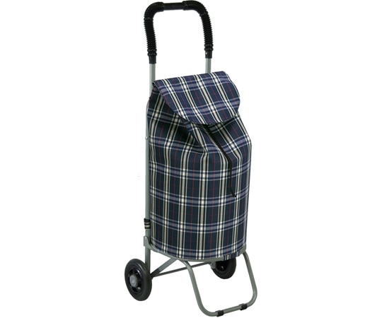 島製作所 ショッピングカート メロディ ライト 格子ネイビー  1個（ご注文単位1個）【直送品】