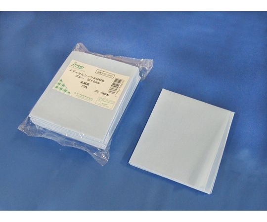 イワツキ メディカルシーツ #5060B ブルー 50×60cm 10枚×60袋 004-40800 1ケース（ご注文単位1ケース）【直送品】