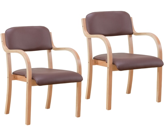 ファミリー・ライフ 立ち座りサポートチェア 同色2脚組 ダークブラウン 0408750 1箱(ご注文単位1箱)【直送品】