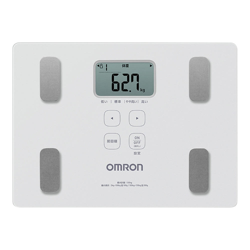オムロン（ヘルスケア） 体重体組成計 ホワイト HBF-235-JW 1個（ご注文単位1個）【直送品】