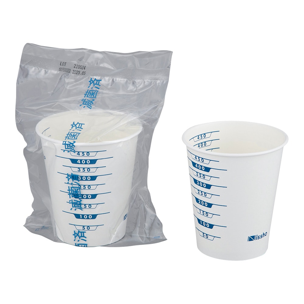 日昭産業 滅菌カップ 500mL 50袋入 500 1箱（ご注文単位1箱）【直送品】