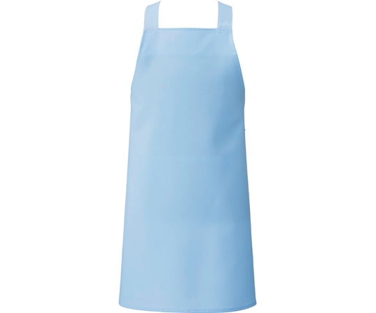 KAZEN 胸当てエプロン サックス フリー 594-41 1枚（ご注文単位1枚）【直送品】