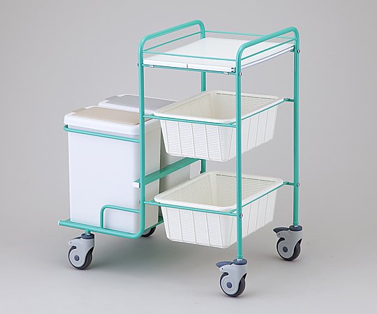 アズワン オムツ交換車 （2輪ストッパー付き） FK-350GR 1台（ご注文単位1台）【直送品】