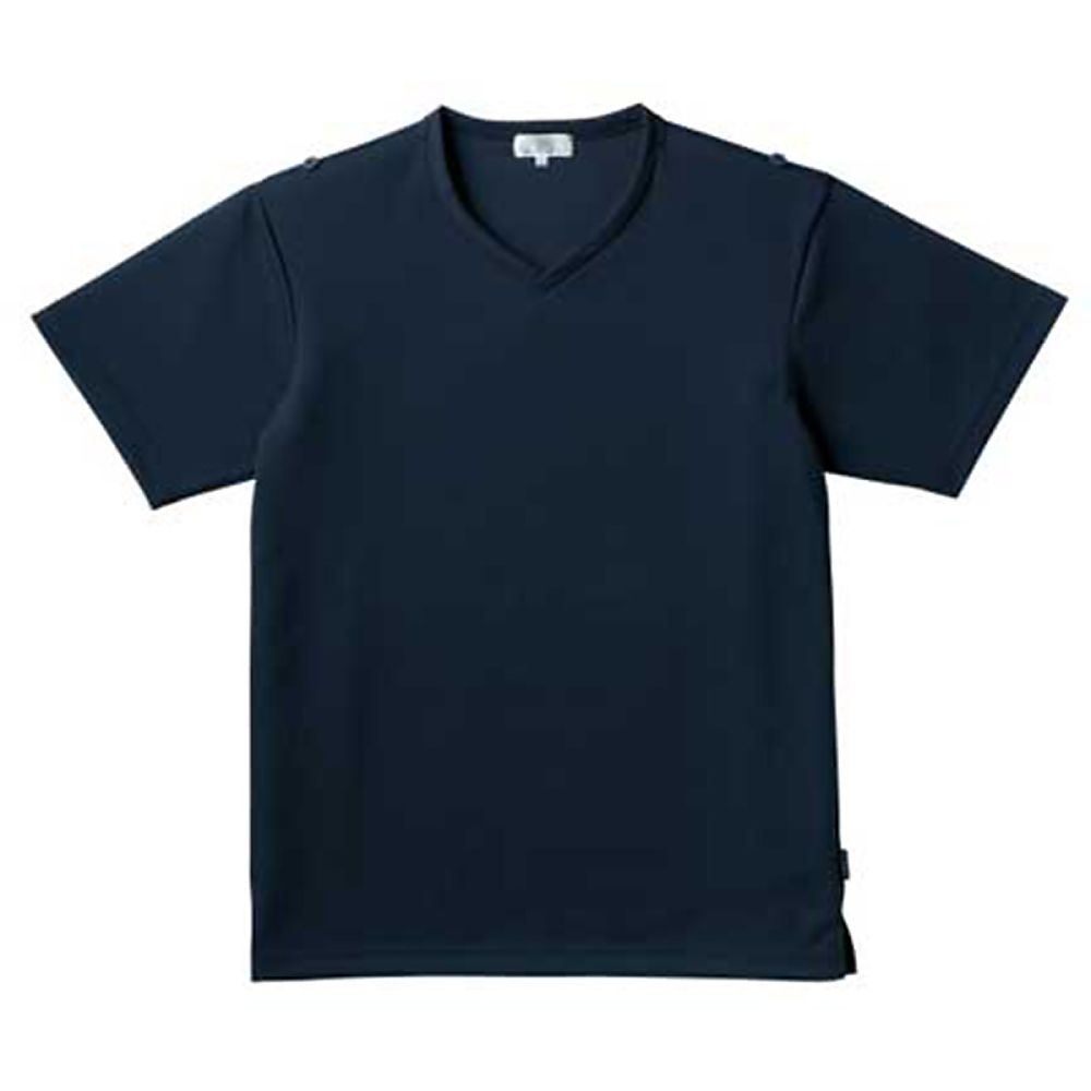 KIRAKU（トンボ） 入浴介助用シャツ ネイビー 4L（身丈80cm） CR160-88 4L 1枚（ご注文単位1枚）【直送品】