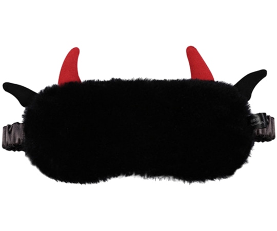 ビューティフルエンジェル 美ルル ふわもこホットアイマスク 小悪魔（ブラック） KRD9007-BK 1個（ご注文単位1個）【直送品】