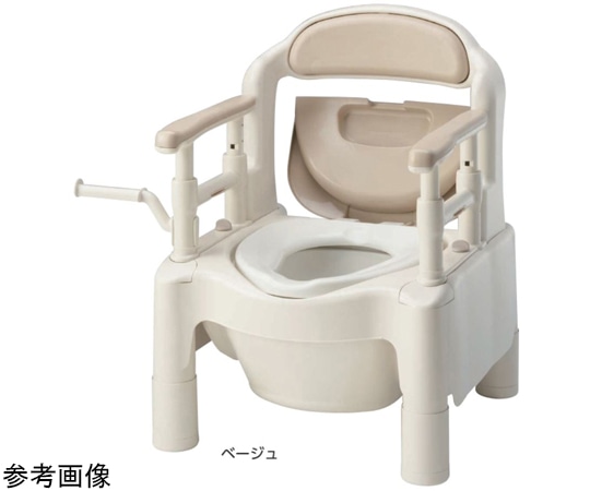 アロン化成 ポータブルトイレ FX-CP 暖房便座 キャスター付 ベージュ 870-024 1個(ご注文単位1個)【直送品】