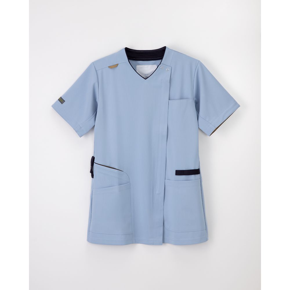 ナガイレーベン 男女兼用スクラブ スカイブルー SS AY-5572 1枚（ご注文単位1枚）【直送品】