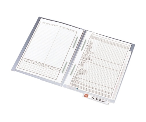 LIHITLAB カルテフォルダー ダブルファスナー付 1箱（50枚入） HK715U 1箱（ご注文単位1箱）【直送品】