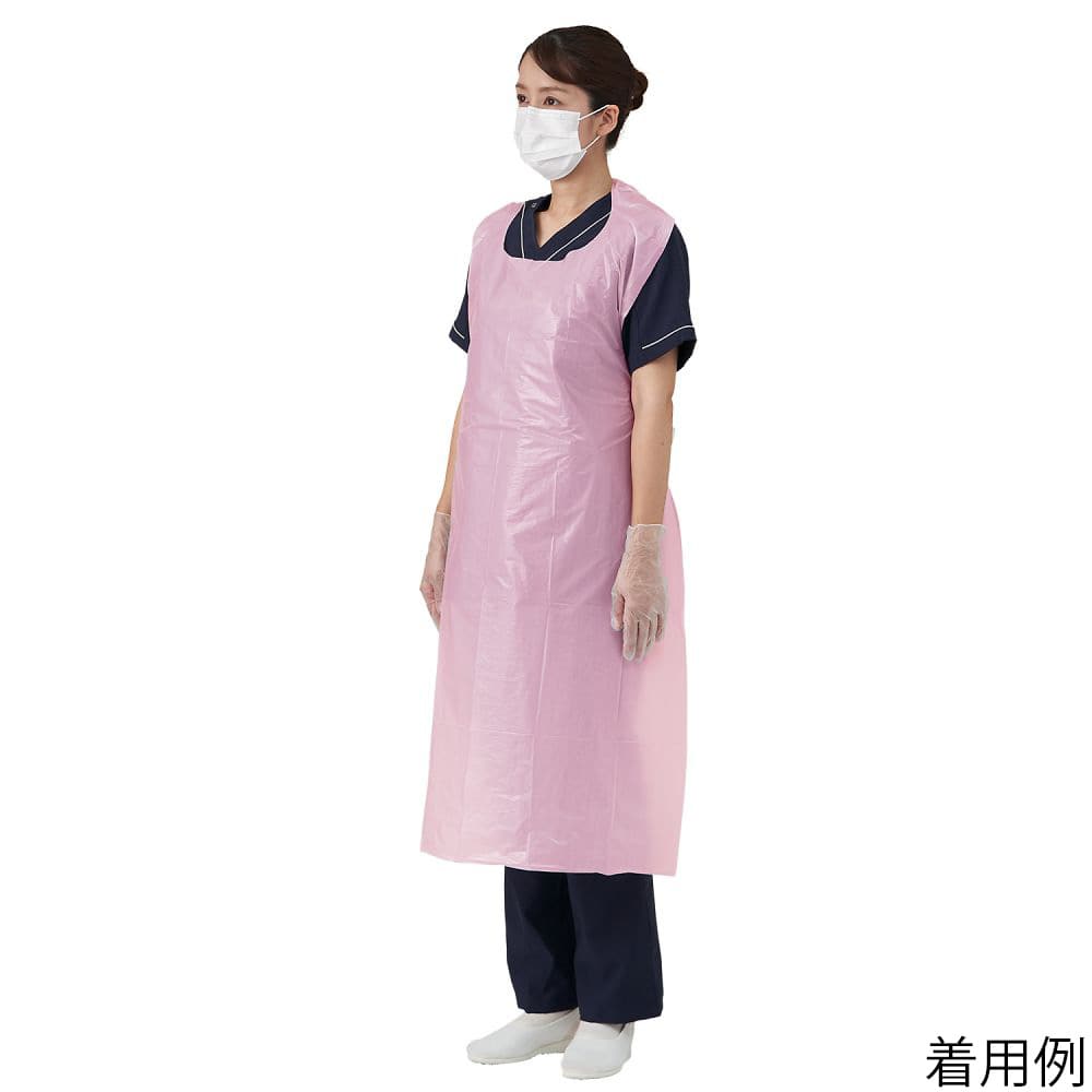 竹虎 竹虎ビニールエプロンP ピンク 100枚入 076352 1箱(ご注文単位1箱)【直送品】