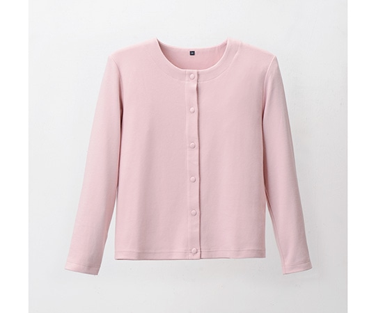 ディーフェイズ くるみボタンカーディガン コーラルピンク L C-02 1枚（ご注文単位1枚）【直送品】