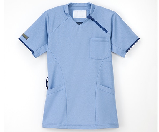 ナガイレーベン ニットシャツ ブルー M JM-3142 1枚(ご注文単位1枚)【直送品】