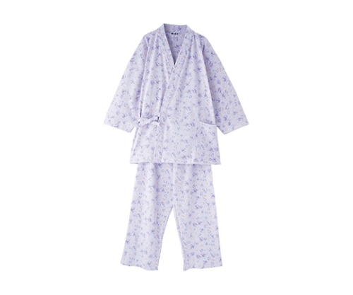 ケアファッション 婦人スムース打合せパジャマ ブルー系 M 38648 1枚（ご注文単位1枚）【直送品】