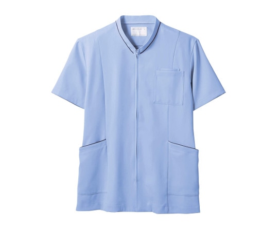 住商モンブラン スクラブ 兼用 半袖 ブルー/ネイビー LL 72-1224 1枚（ご注文単位1枚）【直送品】