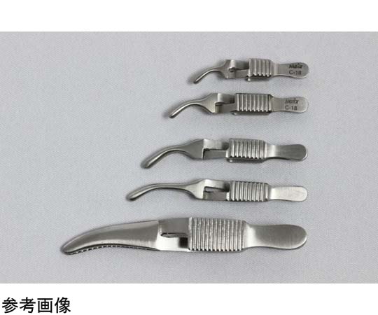 NAPOX 動脈クレンメ 曲型 溝付 40mm C-18-40-2 1個（ご注文単位1個）【直送品】